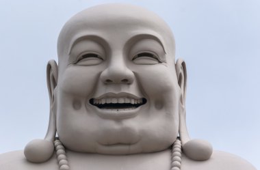 büyük beyaz dekor Buda izole başkanı.