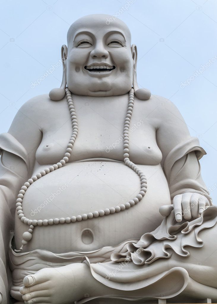 Sitting Buddha Ornament White