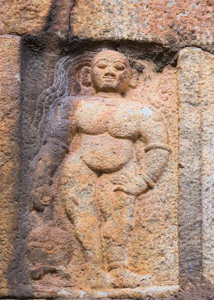 Mural of Shiva on thick inside walls of Bangalore's old fort. — Stock Photo, Image