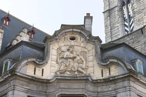 Antique fresco of the Mammelokker at side of Belfry in Ghent. — Stock Photo, Image