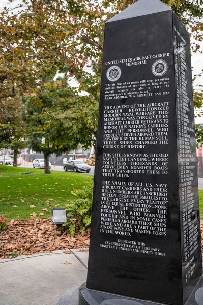 San Diego Kalifornien Usa Oktober 2021 Embarcadero Strandpromenad Information Obelisk — Stockfoto