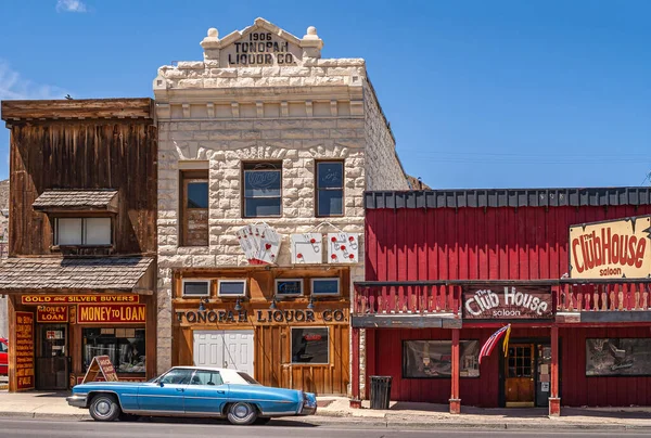 Tonopah Nevada Usa Mai 2011 Drei Historische Gebäude Mit Ikonischen — Stockfoto