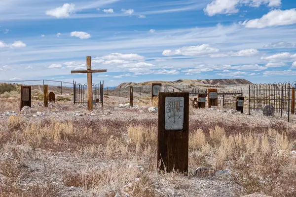 Tonopah Nevada Mayo 2011 Cementerio Histórico Monumento Kate Brown Redwood — Foto de Stock