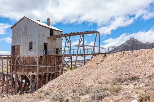 Tonopah Nevada Usa Maj 2011 Historisk Gruvpark Grå Korrugerad Plåt — Stockfoto