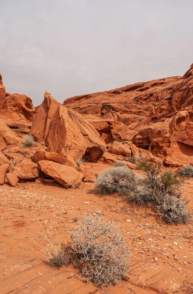 Overton Nevada Usa Φεβρουαρίου 2010 Κοιλάδα Της Φωτιάς Πυραμίδα Σχήμα — Φωτογραφία Αρχείου