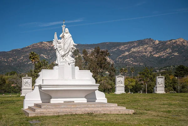 Santa Barbara Califórnia Eua Fevereiro 2022 Cemitério Calvário Paisagem Com — Fotografia de Stock