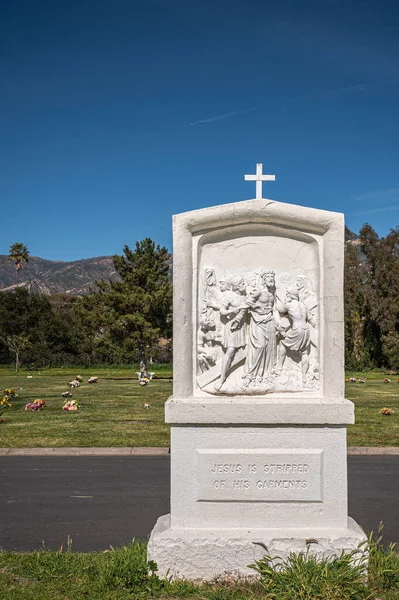 Σάντα Μπάρμπαρα Καλιφόρνια Ηπα Φεβρουαρίου 2022 Νεκροταφείο Γολγοθά Κοντινό Πλάνο — Φωτογραφία Αρχείου