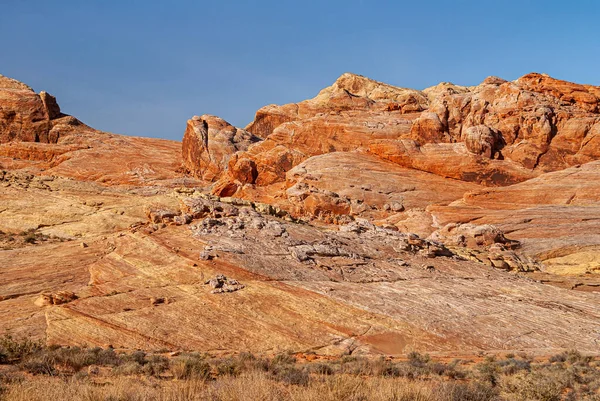 Overton Nevada Usa December 2010 Valley Fire Slanted Red Brown — Stock Photo, Image