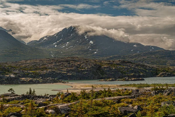 Skagway Alaska Usa Juli 2011 Klondike Motorväg Till Kanada Sandbank — Stockfoto