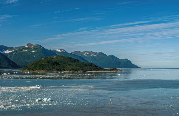 Disenchantment Bay Alaska Usa Липня 2011 Широкий Ландшафт Дивиться Океан — стокове фото