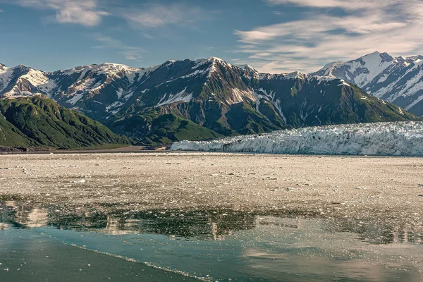 Disenchantment Bay Alaska Julio 2011 Campo Hielo Flotante Frente Pared —  Fotos de Stock