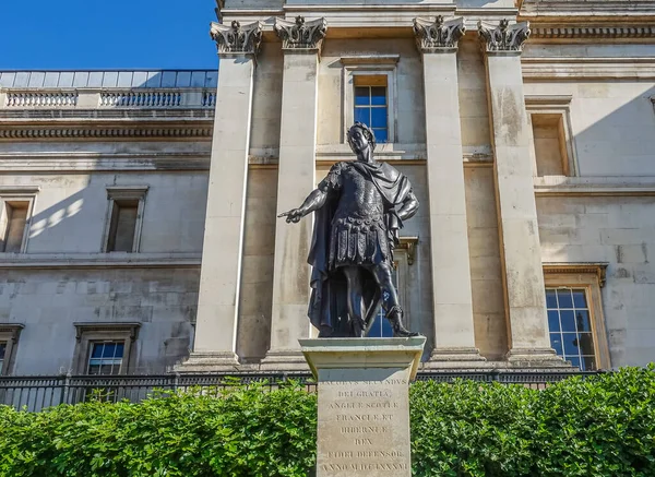 London July 2022 Trafalgar Square Jacobus Secundus James Statue Set — Stockfoto