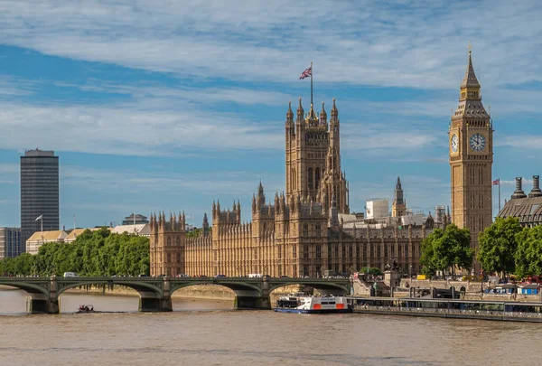 London July 2022 Scenery Palace Westminster House Lords Big Ben — Foto Stock