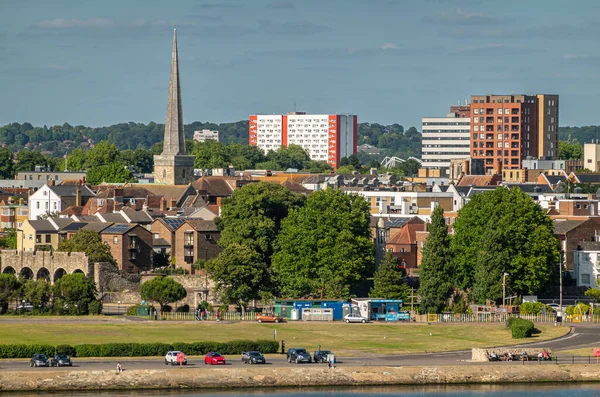 Southampton Inglaterra Reino Unido Julio 2022 Paisaje Del Puerto Green — Foto de Stock