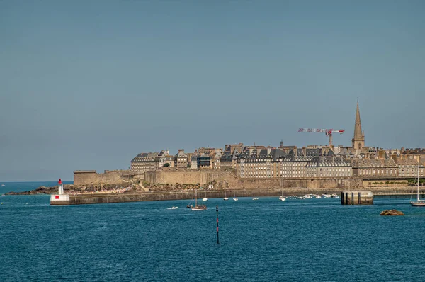 Malo Bretagne Frankrike Juli 2022 Historisk Gammal Stad Med Sina — Stockfoto