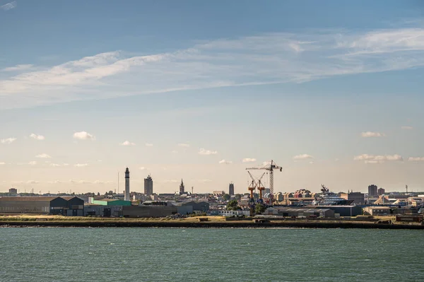 Europa França Dunkerque Julho 2022 Skyline Cidade Com Torre Luz — Fotografia de Stock