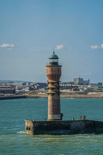 Europa França Dunkerque Julho 2022 Paisagem Portuária Fechar Histórico Feu — Fotografia de Stock