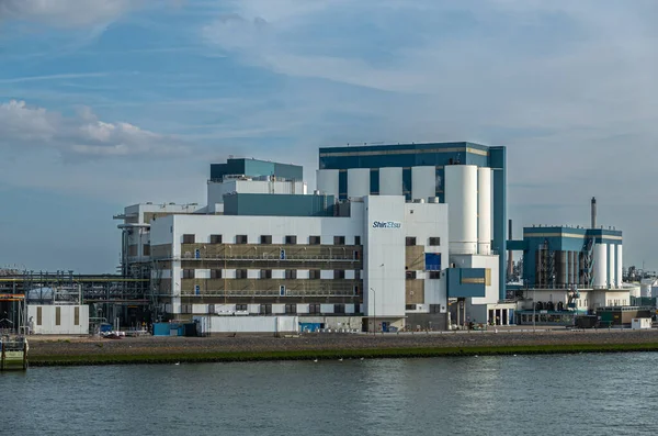 Rotterdam Hollanda Temmuz 2022 Kapanış Shin Etsu Pvc Kimya Fabrikası — Stok fotoğraf