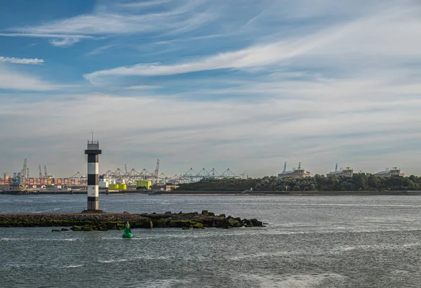 Rotterdam Juli 2022 Toegang Tot Haven Antenne Toren Aan Het — Stockfoto