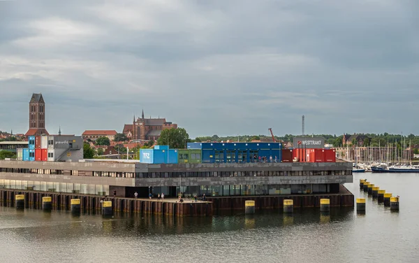 Duitsland Wismar Juli 2022 Marien Georgen Chuch Ruïnes Toren Boven — Stockfoto