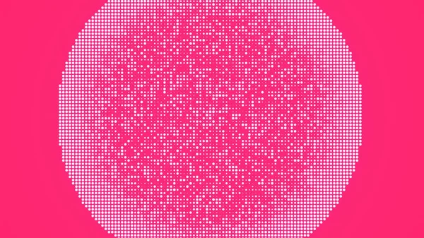 Roze Halftone Geometrische Ronde Stippen Eivormige Cirkel Textuur Illustratie Renderen — Stockfoto