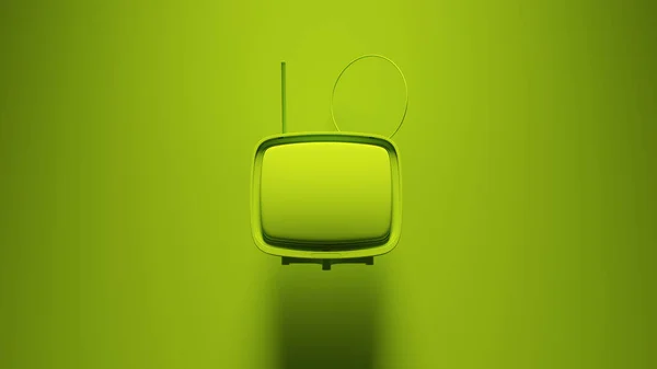 Зелений Порожній Екран Телевізора Ілюстрація — стокове фото