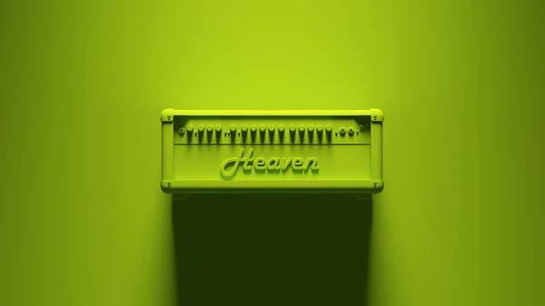 Green Concert Speakers Vintage Music Audio Equipment Post Punk Stereo — стоковое фото