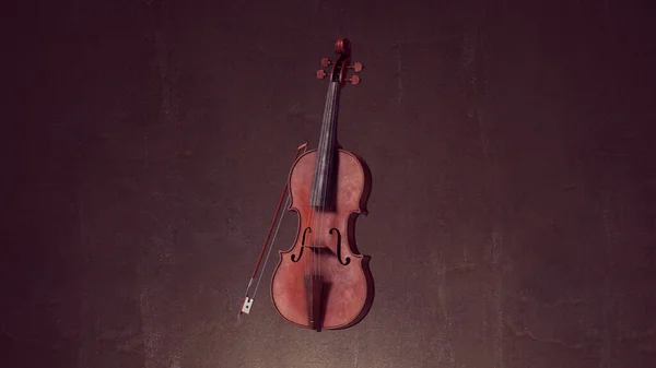 Violino Musical Clássico String Madeira Instrumento Vintage Viola Música Fiddle — Fotografia de Stock