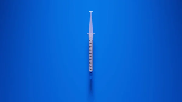 Ilustração Médica Azul Saúde Droga Injeção Vacinação Agulha Medicina Seringa — Fotografia de Stock