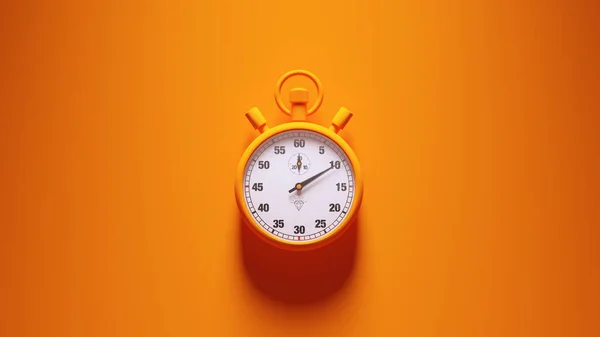 Orange Stopwatch Time Clock Alarm Watch White Face Timer Orange — 스톡 사진