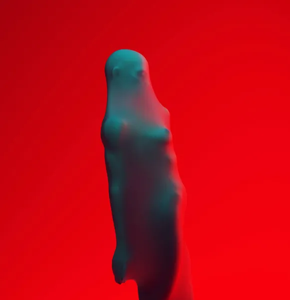 Vrouw Schoonheid Semi Naakt Model Neus Transparant Krimp Wrap Mode — Stockfoto