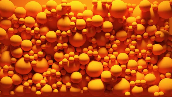 Orange Sfärer Tredimensionell Bakgrund Mönster Illustration Render — Stockfoto