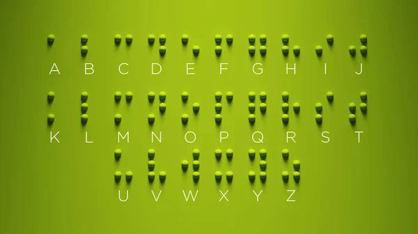 Braille Alphabet Guide Visually Impaired Writing System Symbol Formed Out — стоковое фото