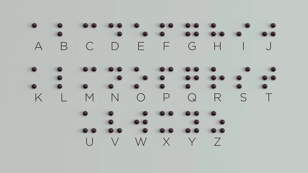 Guida All Alfabeto Braille Simbolo Del Sistema Scrittura Ipovedente Formato — Foto Stock