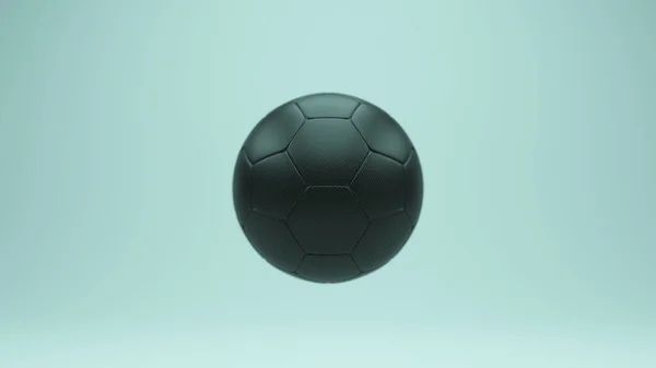 カーボンファイバーサッカーエリートブラックサッカーボールスポーツテクノロジーゲーム3Dイラストレンダリング — ストック写真