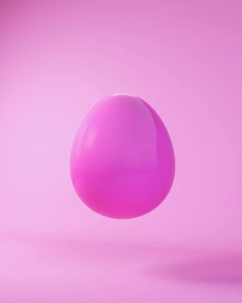 复活节彩蛋粉红紫色装饰喜美彩妆糖果3D插图渲染 — 图库照片