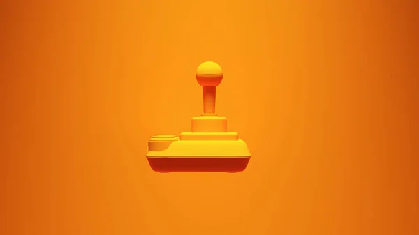 Joystick Orange Controller Gaming Video Game Arcade Machine Φωτεινό Ζωντανό — Φωτογραφία Αρχείου