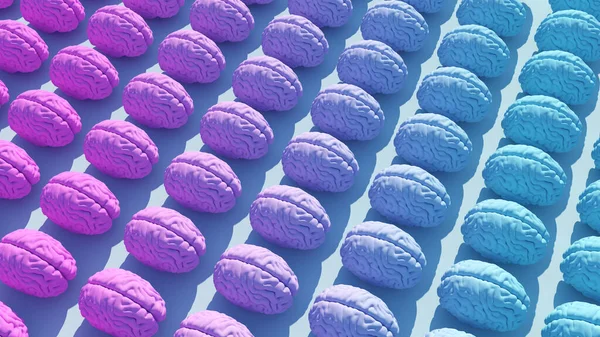 Brain Pink Blue Geometric Tile Pattern Trans Health Care Equality — Stockfoto