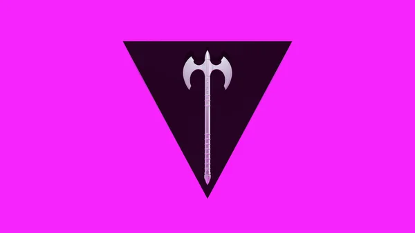 Лесбійка Labrys Pride Flag Feminism Strength Community Female Homosal Symbol — стокове фото