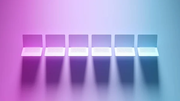 Pink Blue Transgender Pride Vibrant Lgbtq Laptop Computer Notizbuch Mit — Stockfoto