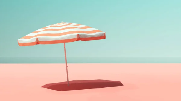 Sunny Beach Pastel Pink Sand Turquoise Blue Ocean Sea Sky — 스톡 사진