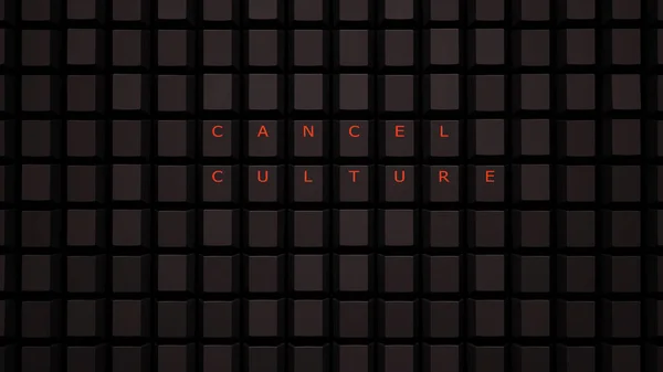Online Cancel Culture Anonymous Bulling Concept Illuminated Orange Keys Black — Stok fotoğraf