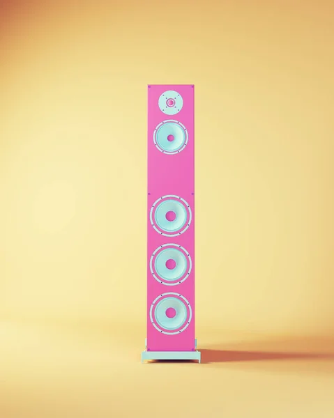 Pink Blue Speaker Tall Slim Music Audio Technology Cool Fun — Stock fotografie