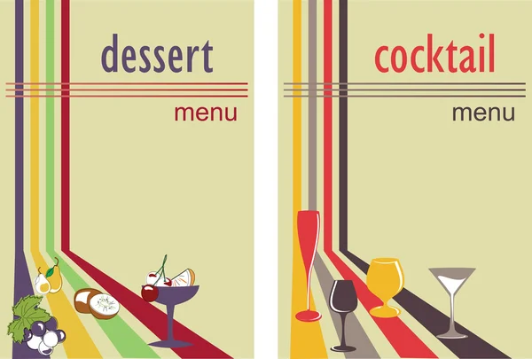 Dessert en cocktailkaart — Stockvector