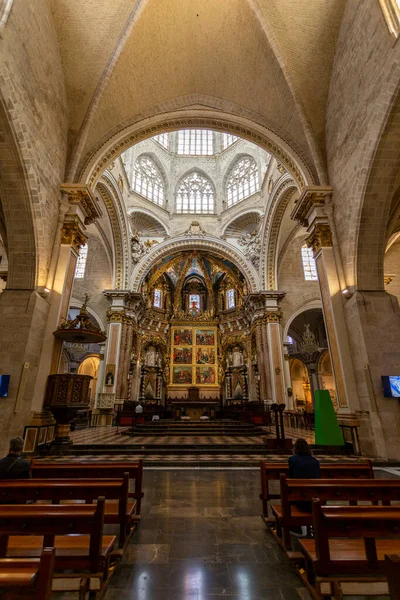 西班牙瓦伦西亚 2022年05月5日 西班牙瓦伦西亚大教堂的拱顶 — 图库照片