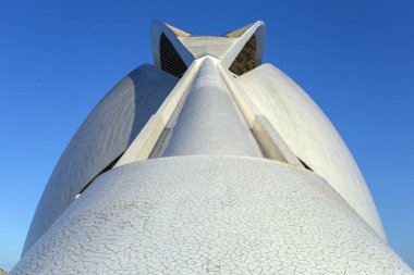 Valencia, İspanya - 05 05 05 2022: Valencia Sanat ve Bilim Şehri 'nde Sanat Sarayı (Palau de les Arts Reina Sofia).