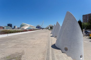 Valencia, İspanya - 05 06 2022: Valencia Sanat ve Bilim Şehri 'nde Sanat Sarayı (Palau de les Arts Reina Sofia).
