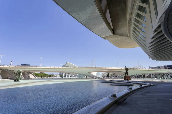 Valencia Spain 2022 Montolivet Bridge City Arts Sciences Valencia Spain Stock Photo