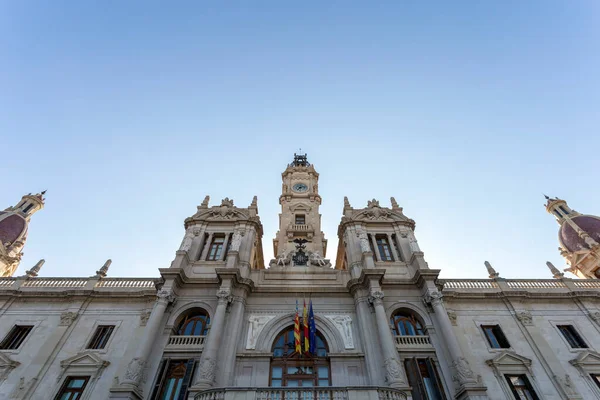 Valencia Spanya 2022 Güneşli Bir Bahar Gününde Spanya Valensiya Belediye — Stok fotoğraf