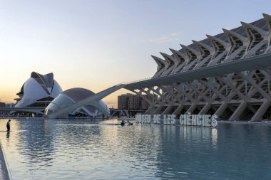 Valencia, İspanya - 05 07 2022: Valencia, İspanya 'daki Bilim ve Sanat Müzesi.